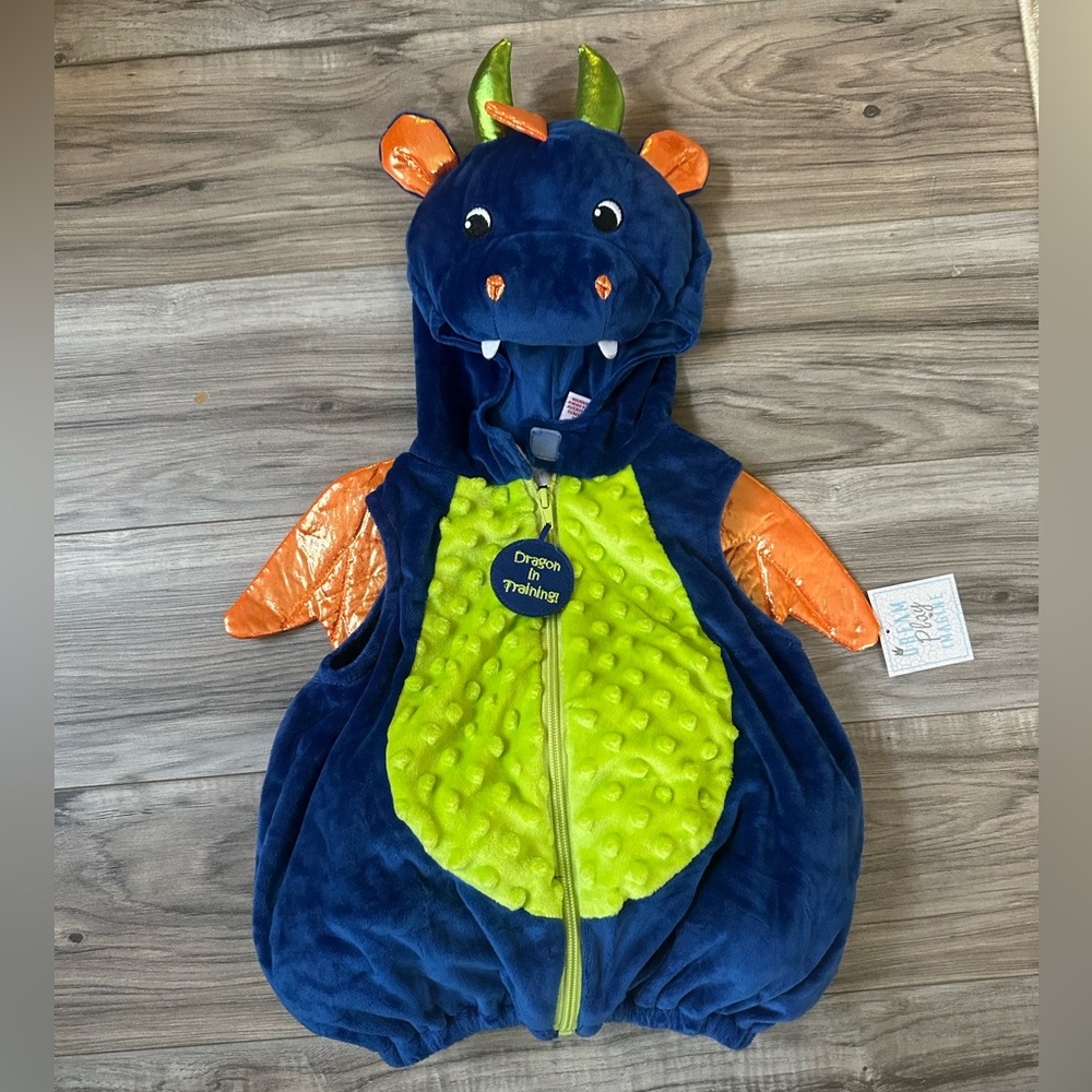 NWT Dream Play Imagine Blue & Green Dragon Costume for Kids Halloween Size 6-9M
